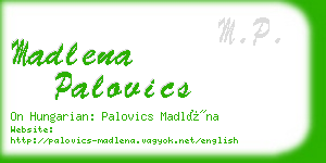 madlena palovics business card
